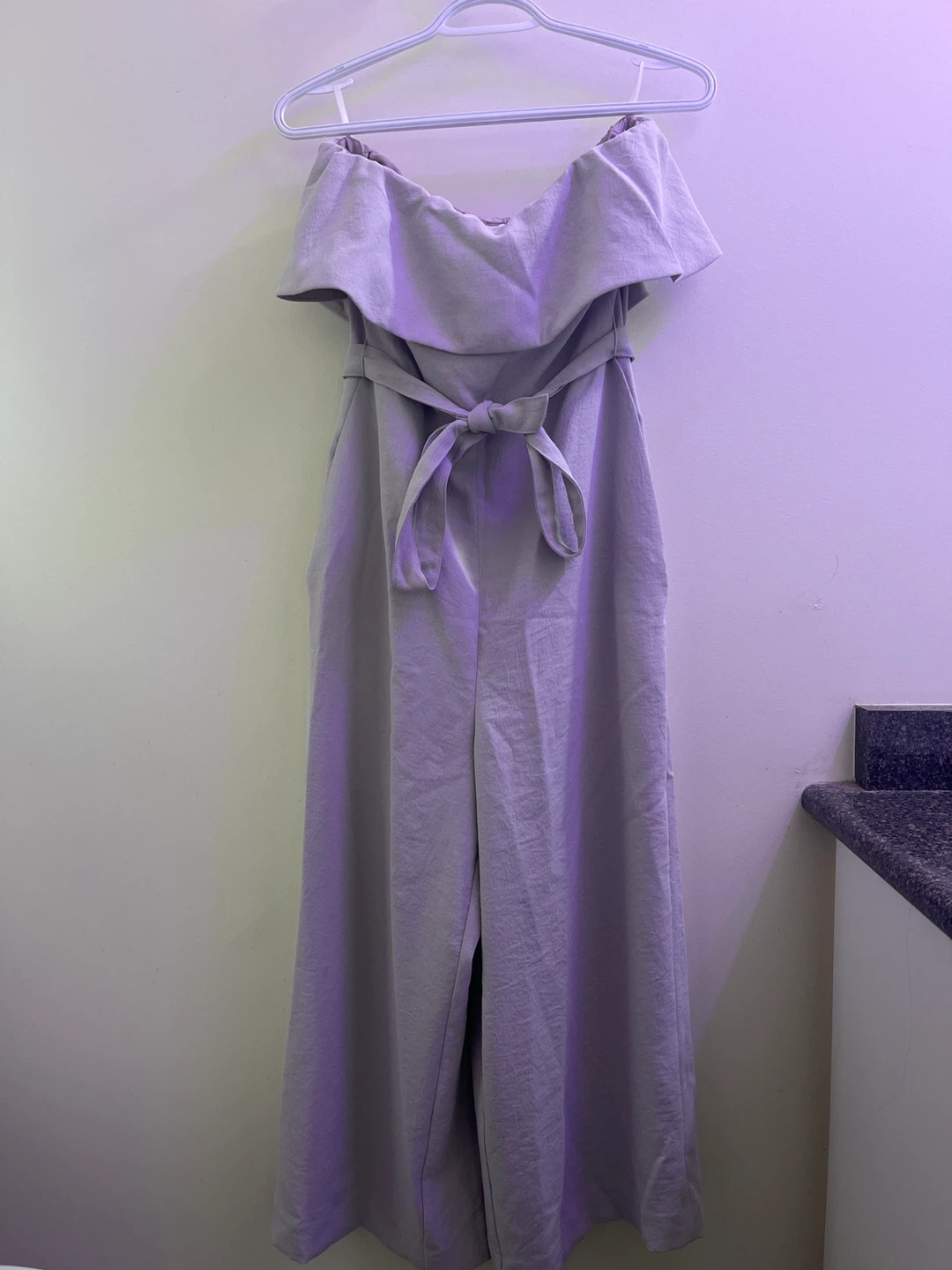 Babaton wide-leg jumpsuit with tie belt