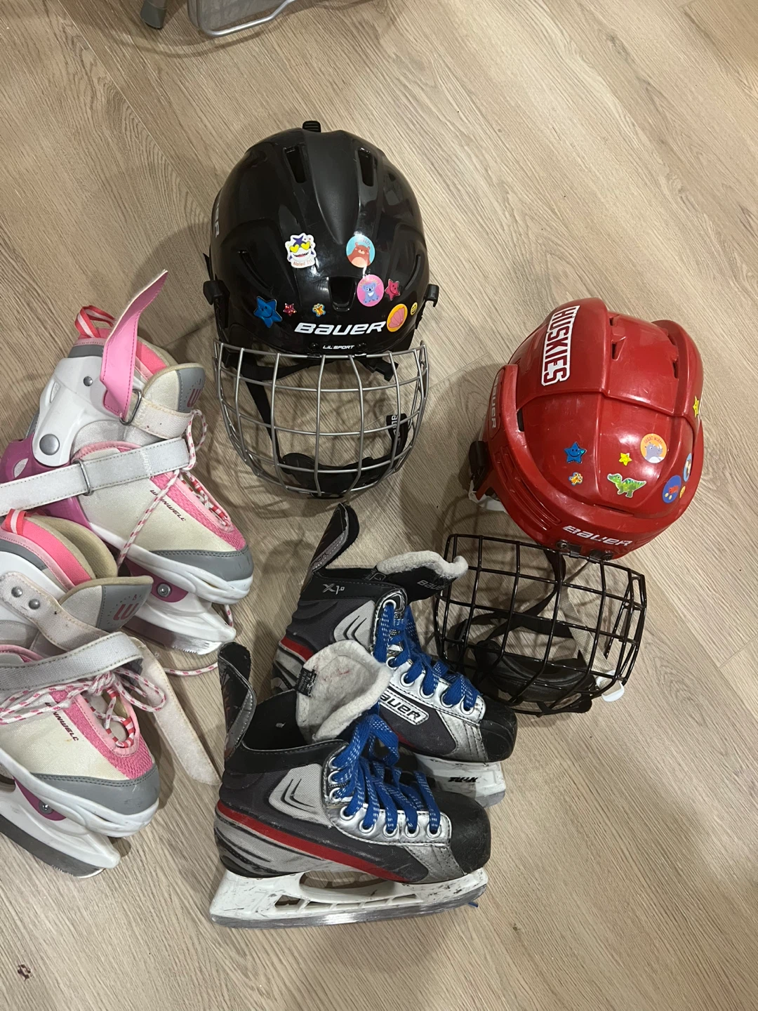 Bauer Hockey Skates and Helmets