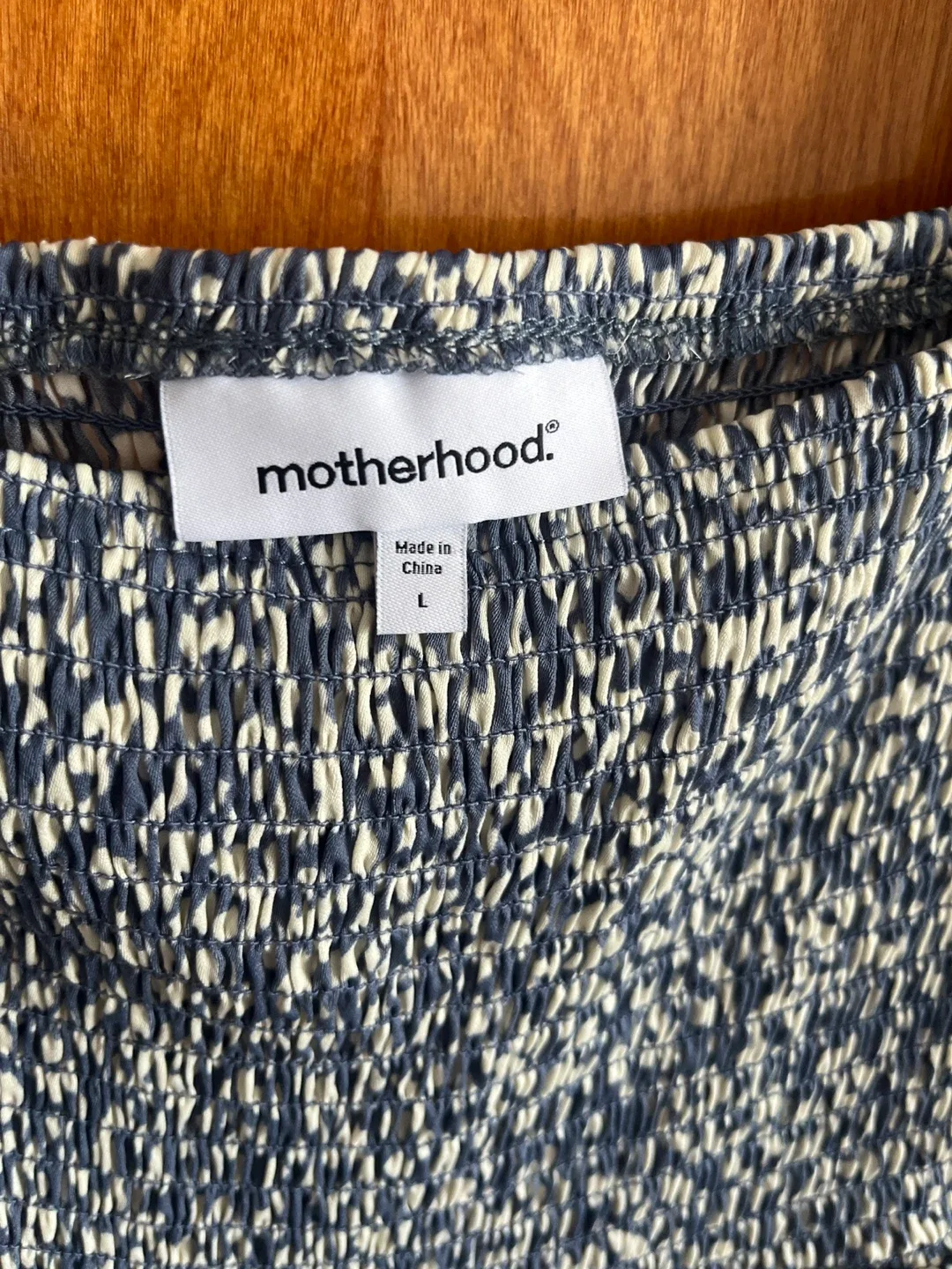 Motherhood Square Neck Smocked Top - Size L - photo 2