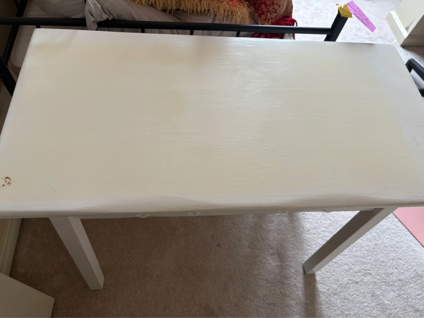 White Vanity Desk with Crystal Knobs - photo 4