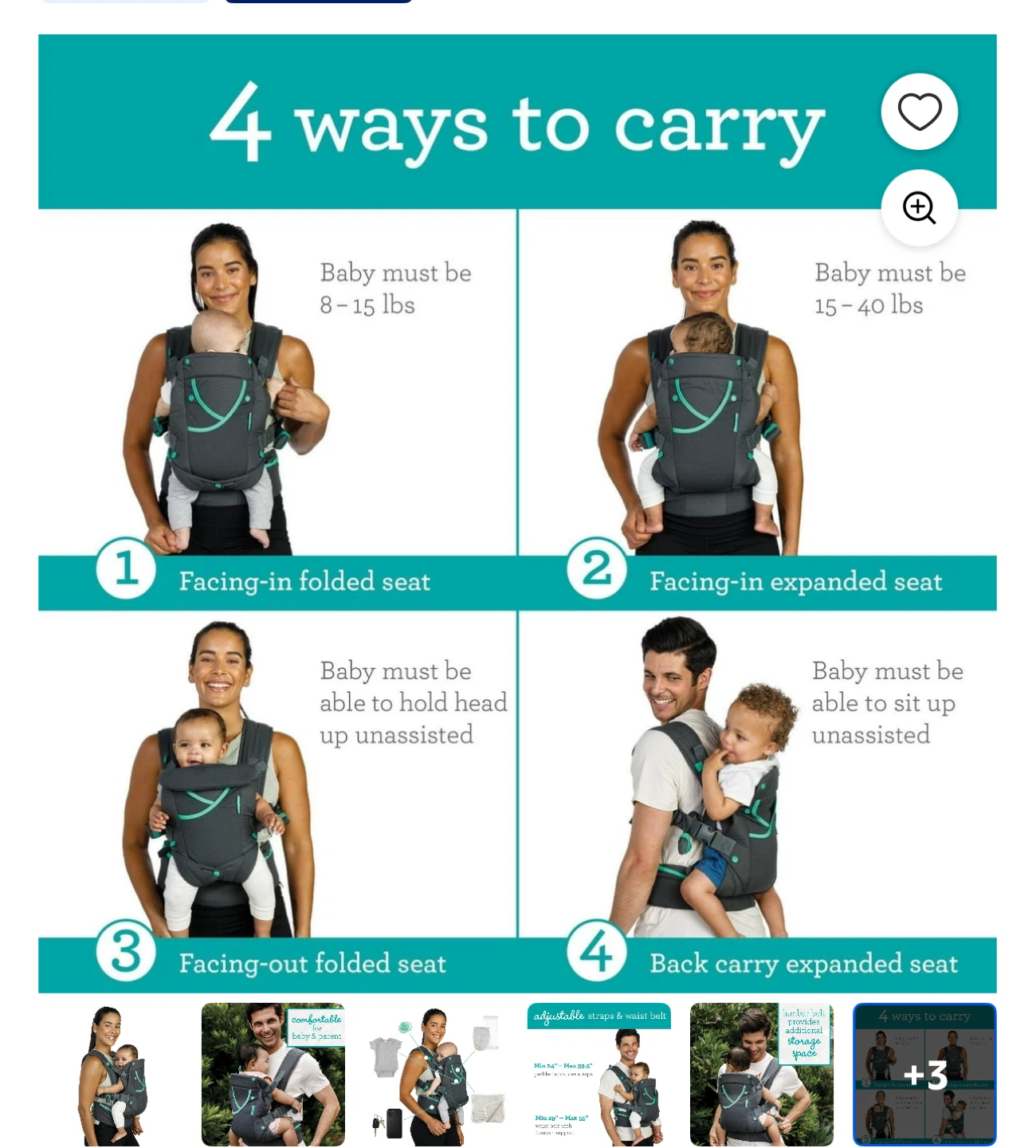 Infantino Carry On Multi Pocket Baby Carrier - photo 4