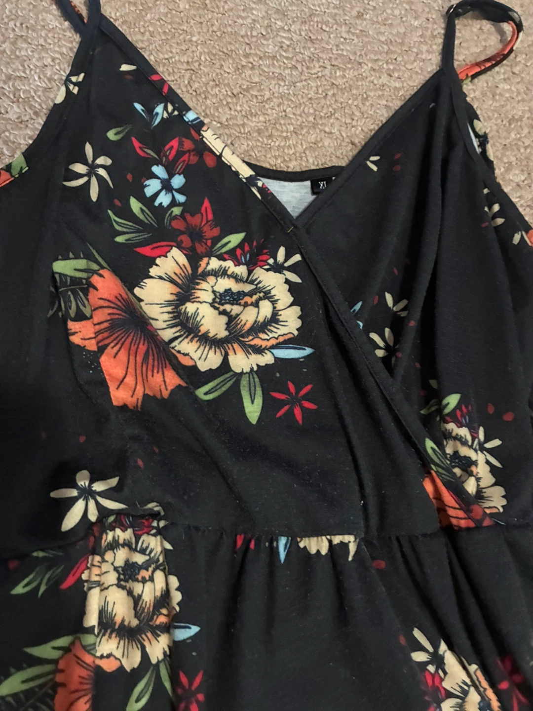 Black Floral Maxi Dress - photo 2