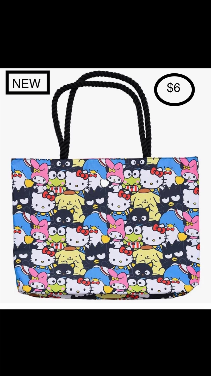 New Sanrio Characters Tote Bag ONLY $6