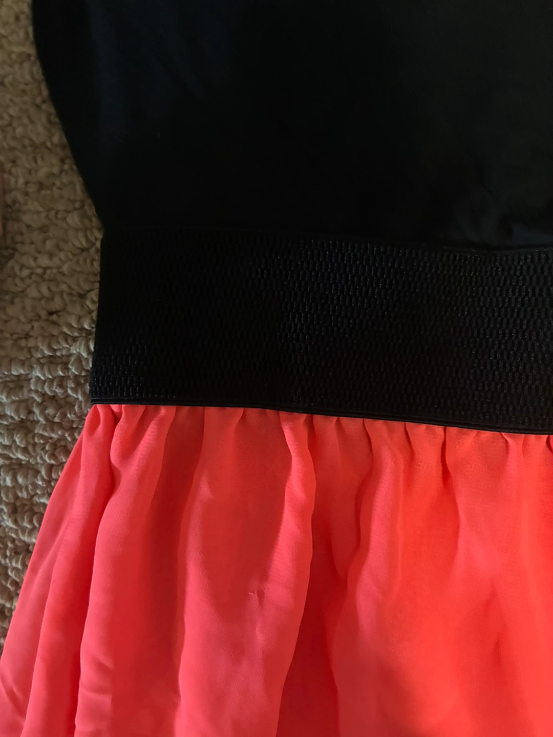 Ardene Strapless Dress - Black and Coral - photo 2