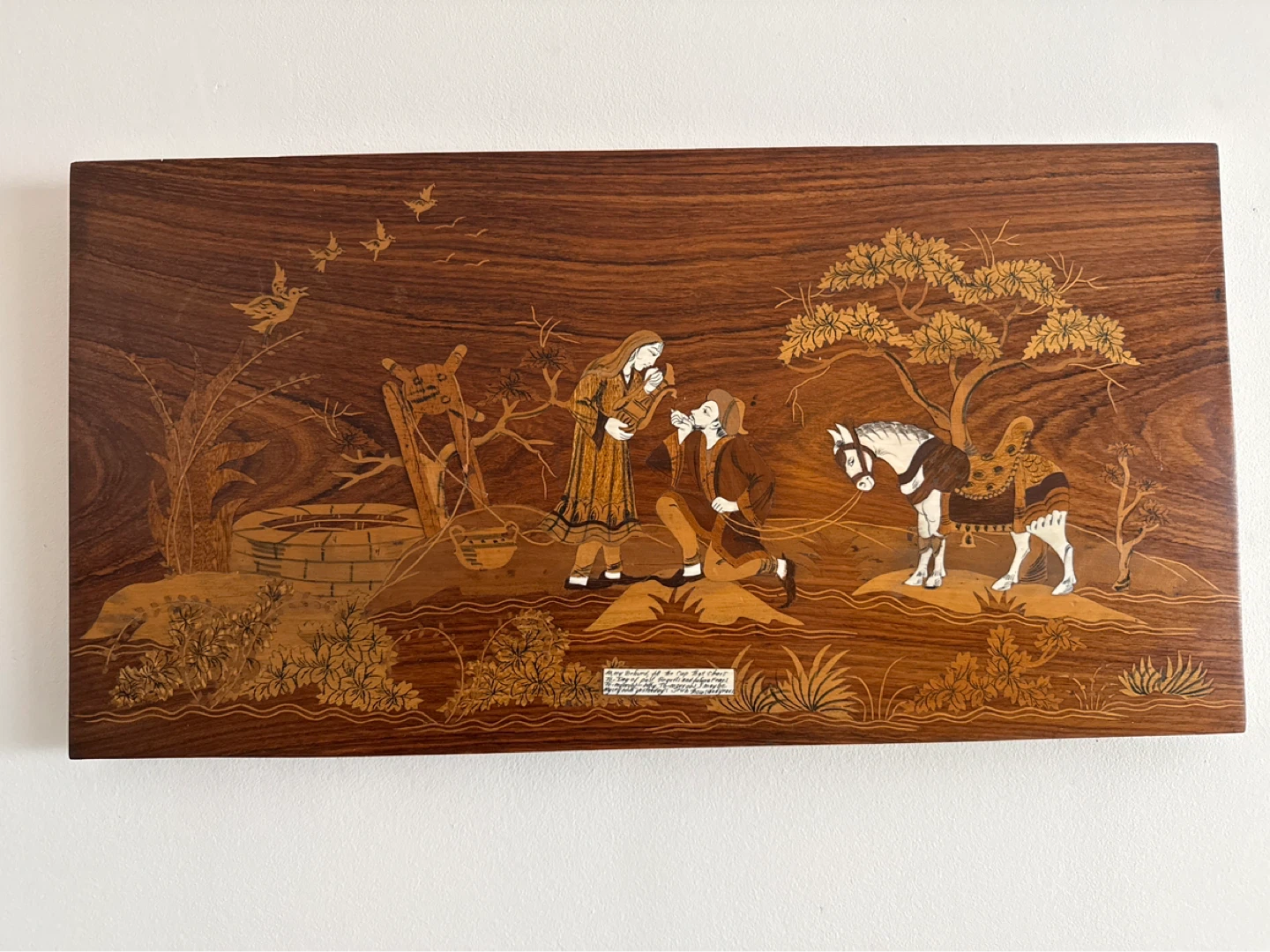 Decorative Marquetry Inlaid Wood Panel