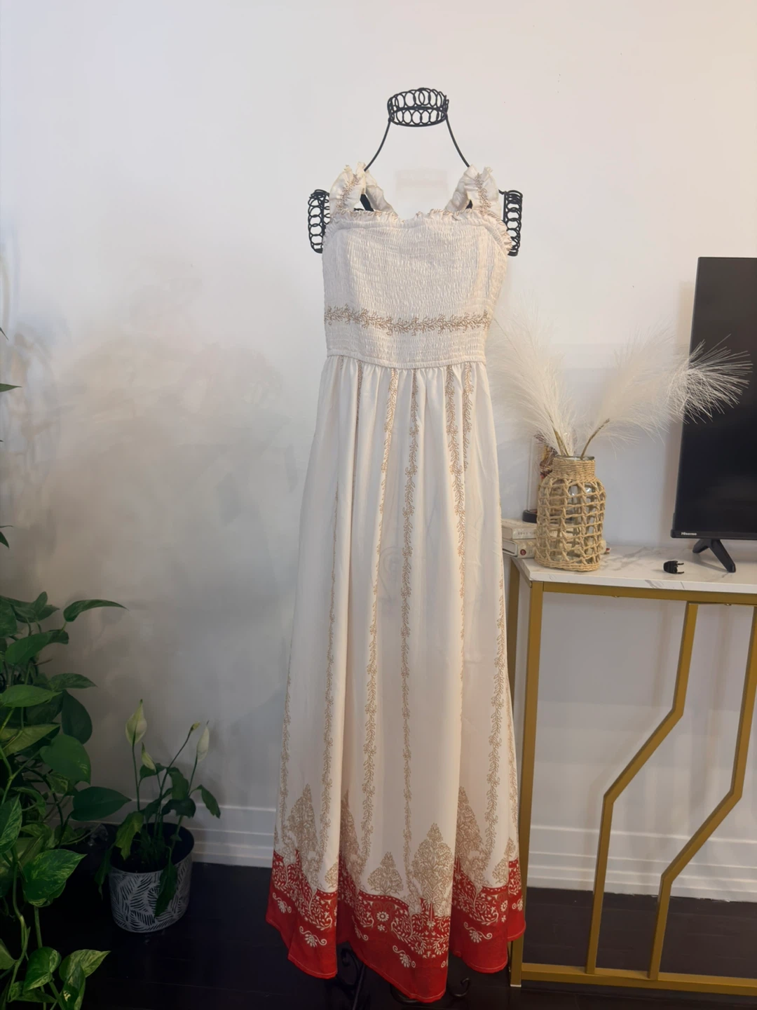 Cream Maxi Dress