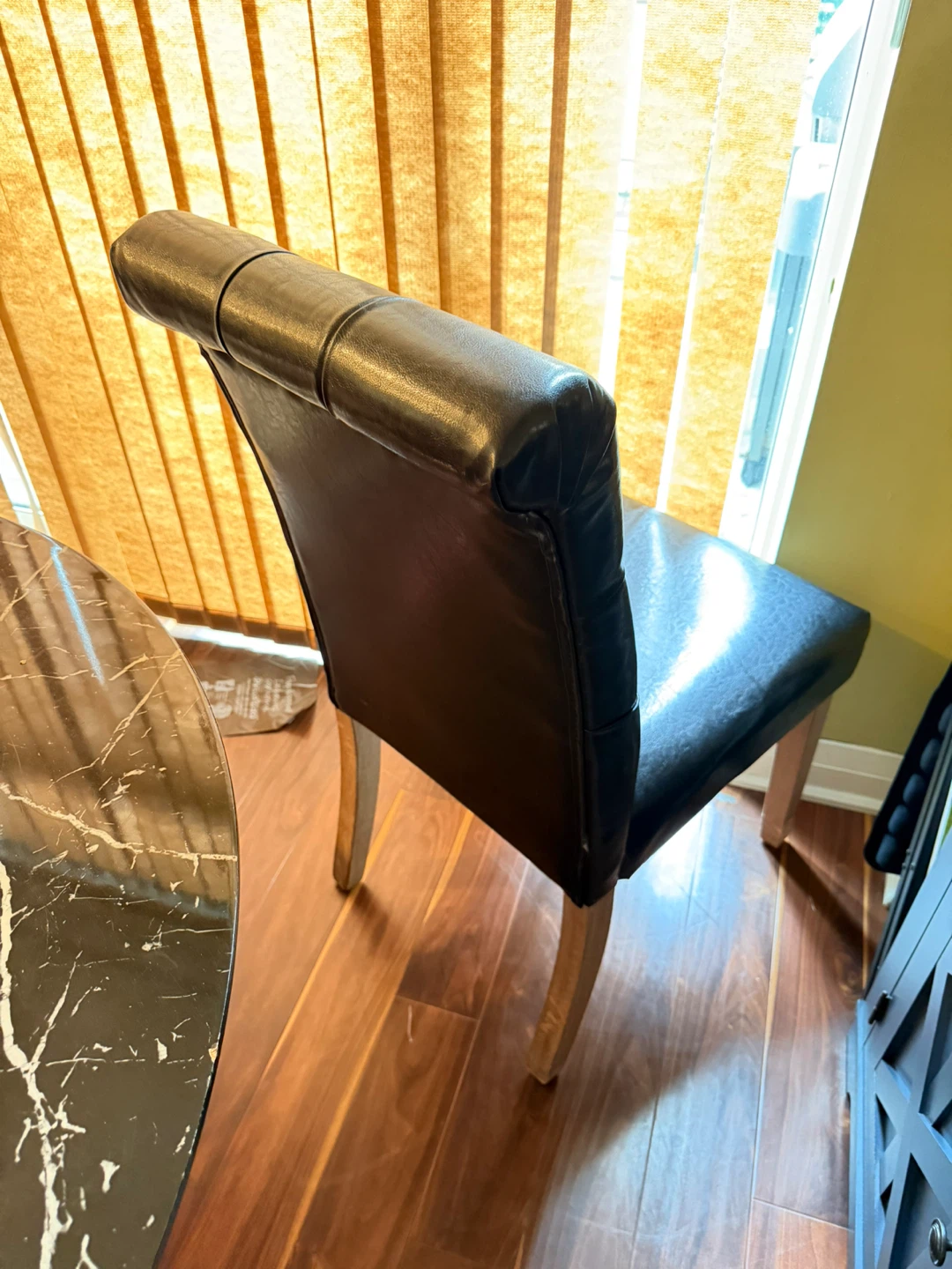 Tufted Faux Leather Dining Chair - photo 3
