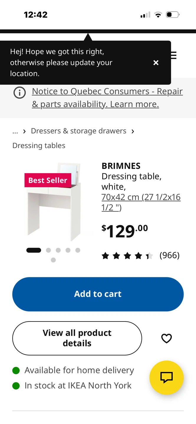 IKEA BRIMNES Dressing Table White - photo 5