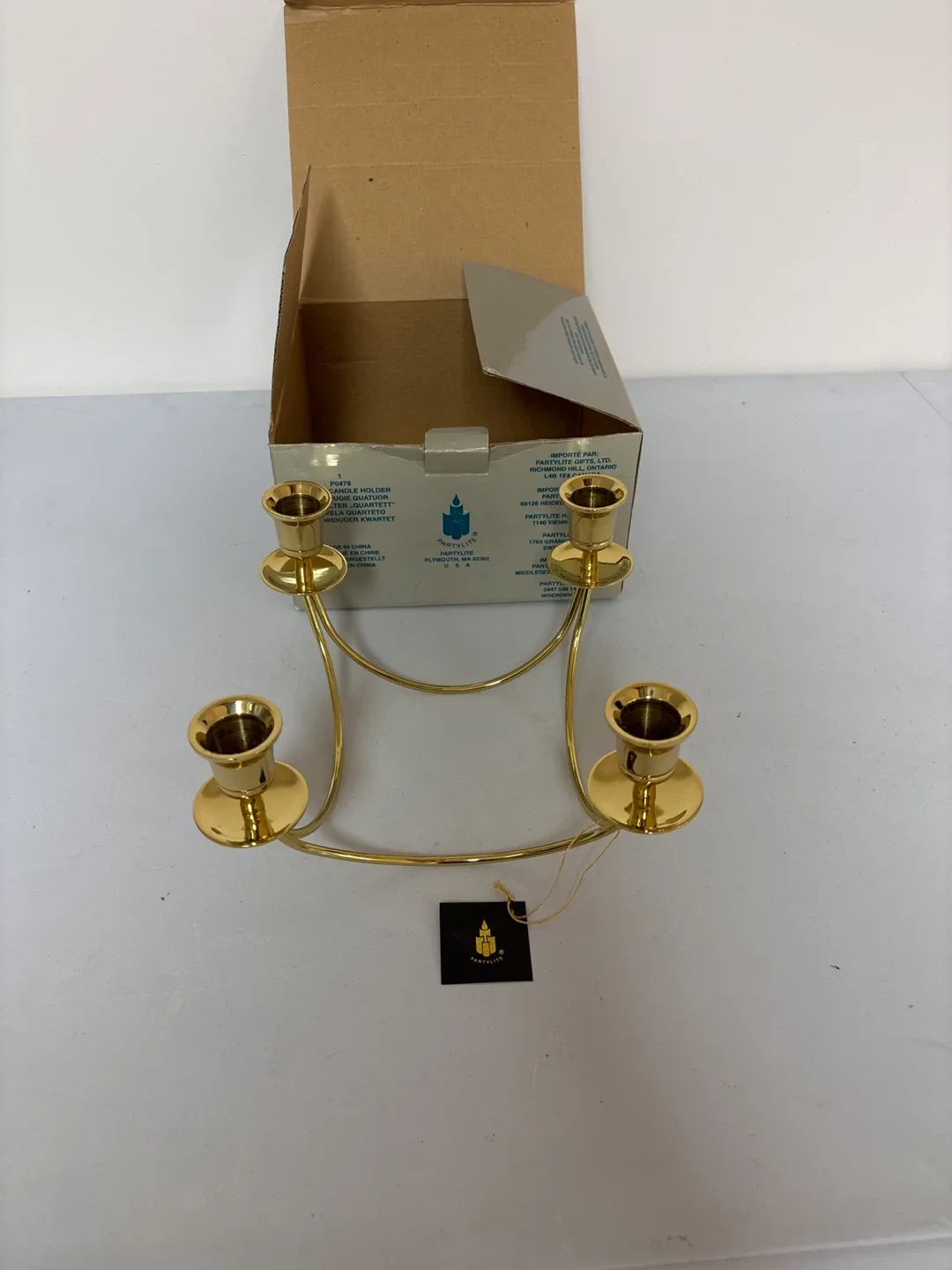 Partylite Gold Quatuor Candle Holder