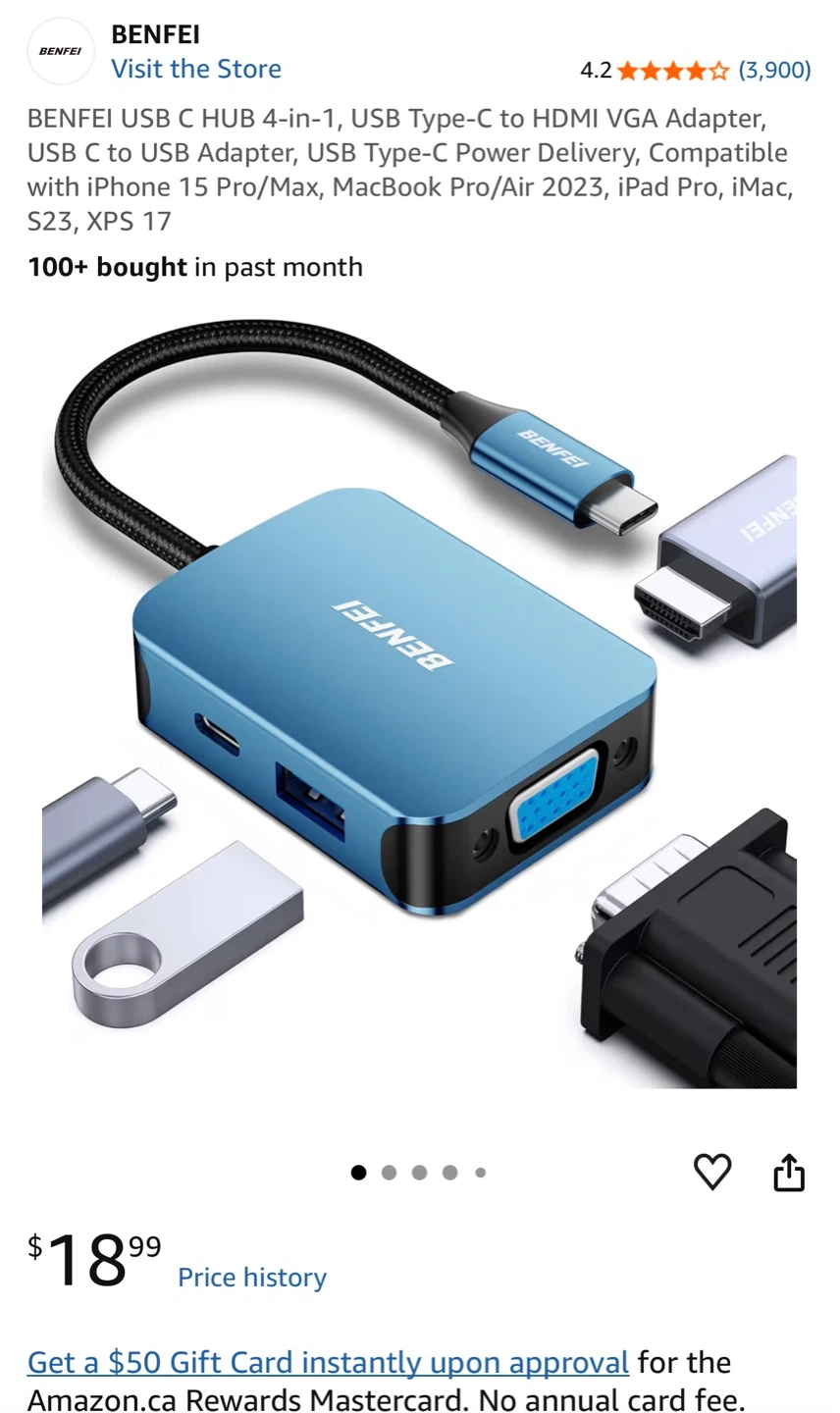 BENFEI USB C Hub 4-in-1 Adapter - photo 4