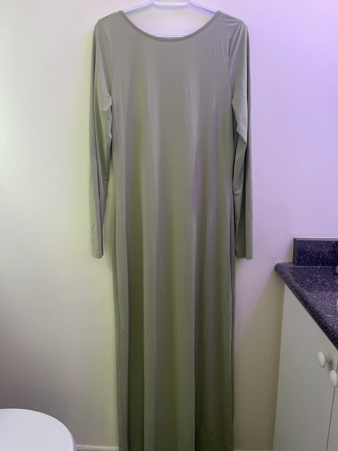 Light green Long Sleeve Maxi Dress