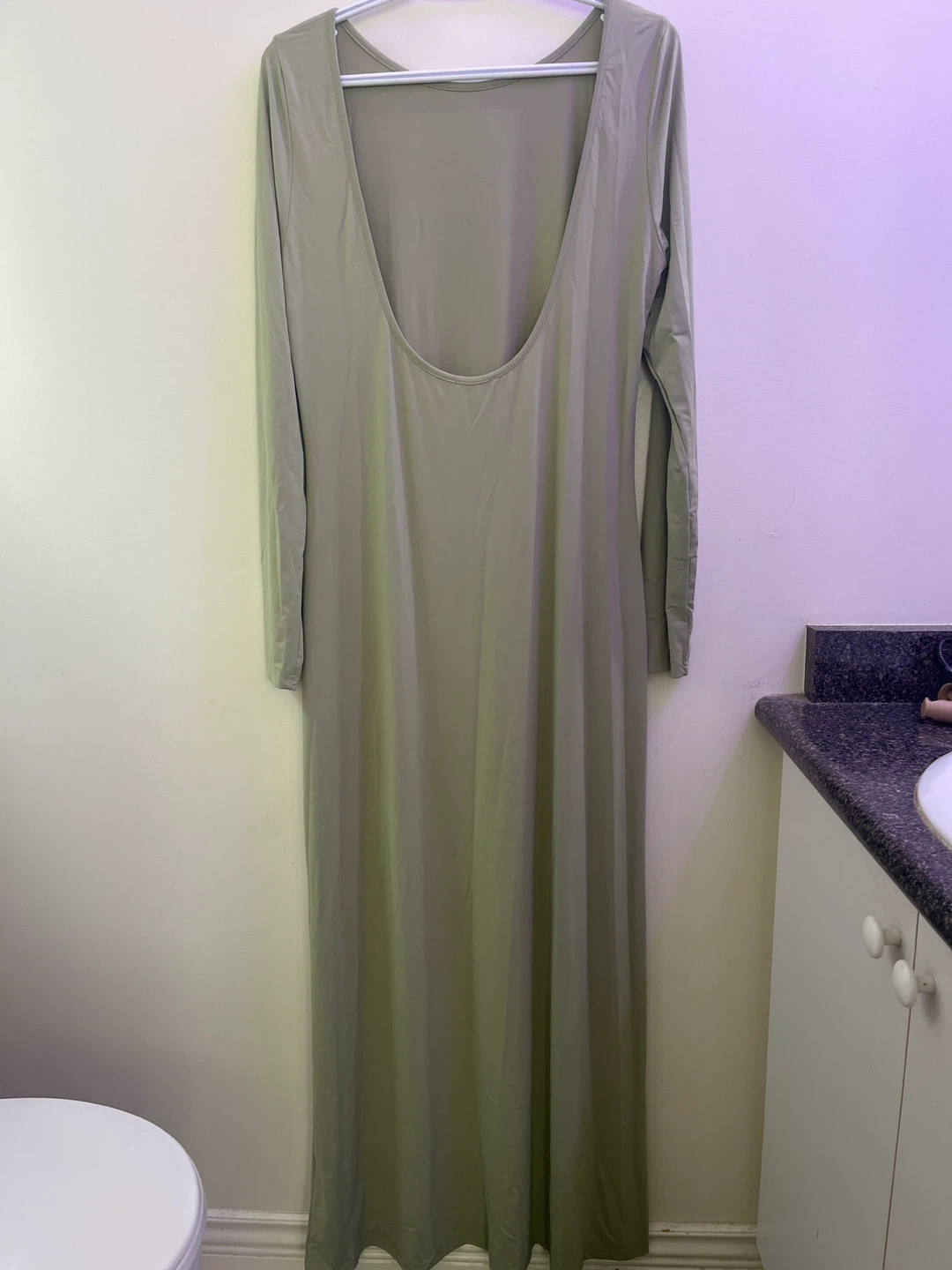 Light green Long Sleeve Maxi Dress - photo 2