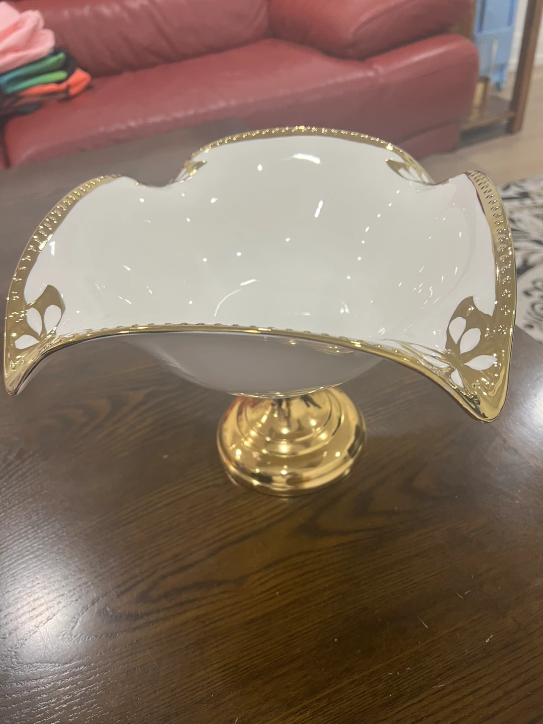 Decorative Fruit Bowl with Gold Trim - photo 2