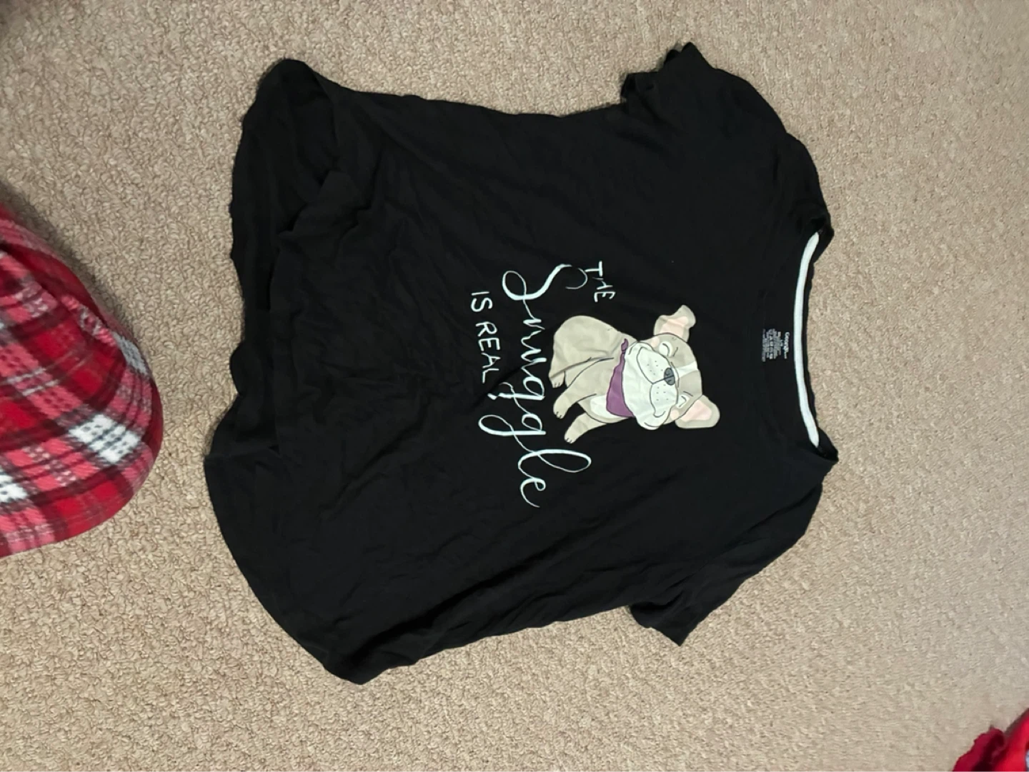 George black t-shirt with French bulldog graphic