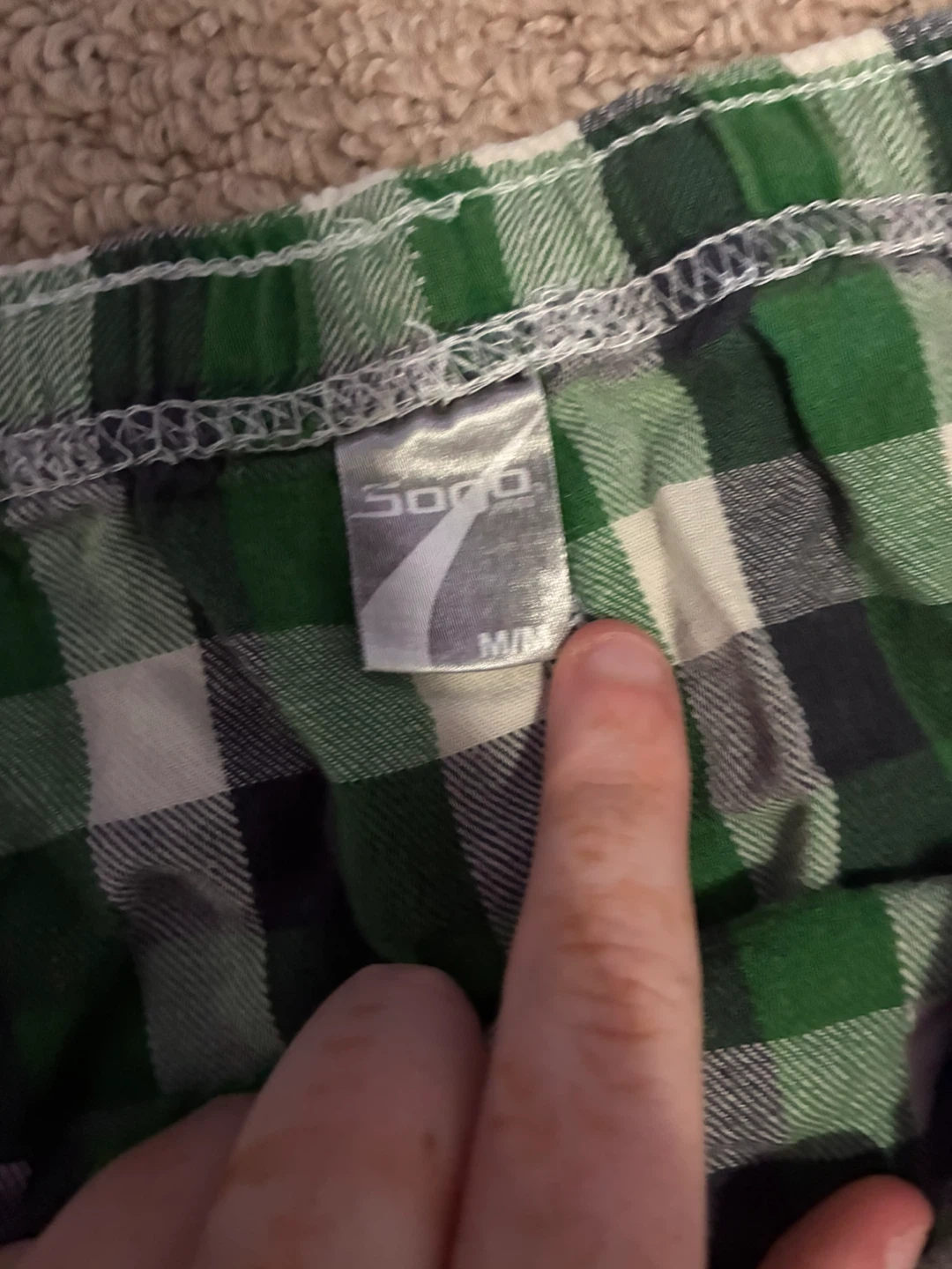 Soxo Plaid Pajama Pants - Green/White/Black - photo 4