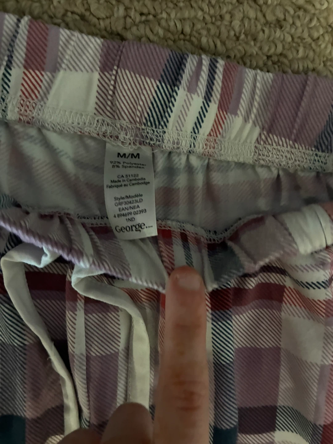 George Plaid Pajama Pants Size M/M - photo 3