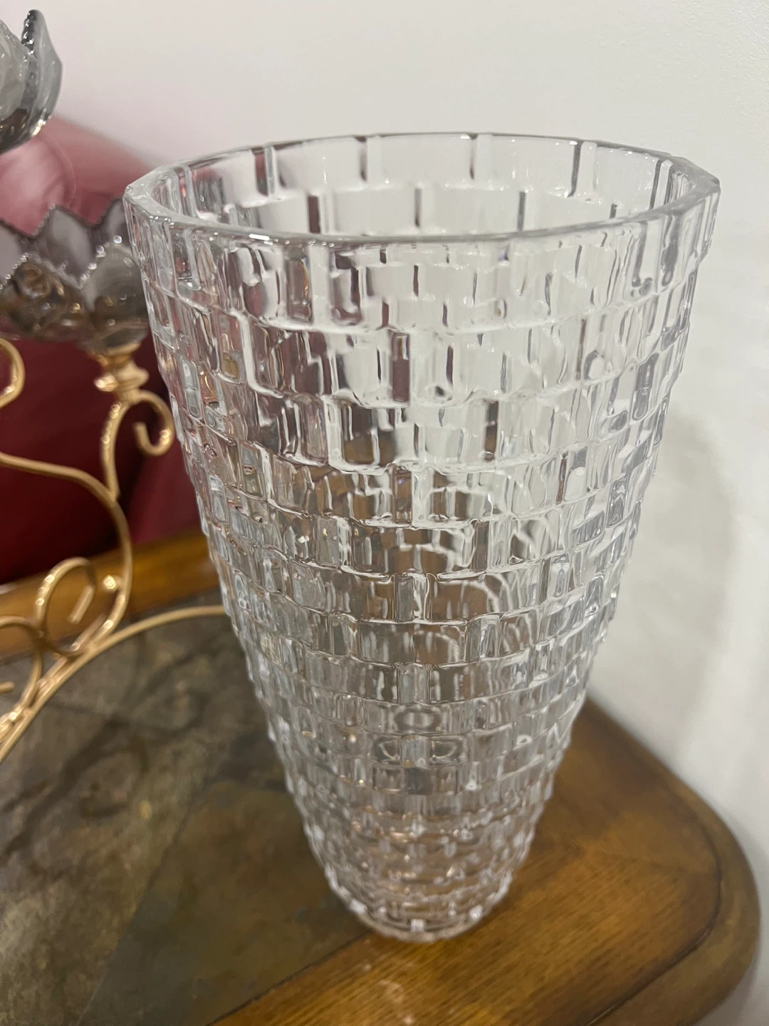 Glass Vase with Gold Accents - photo 3