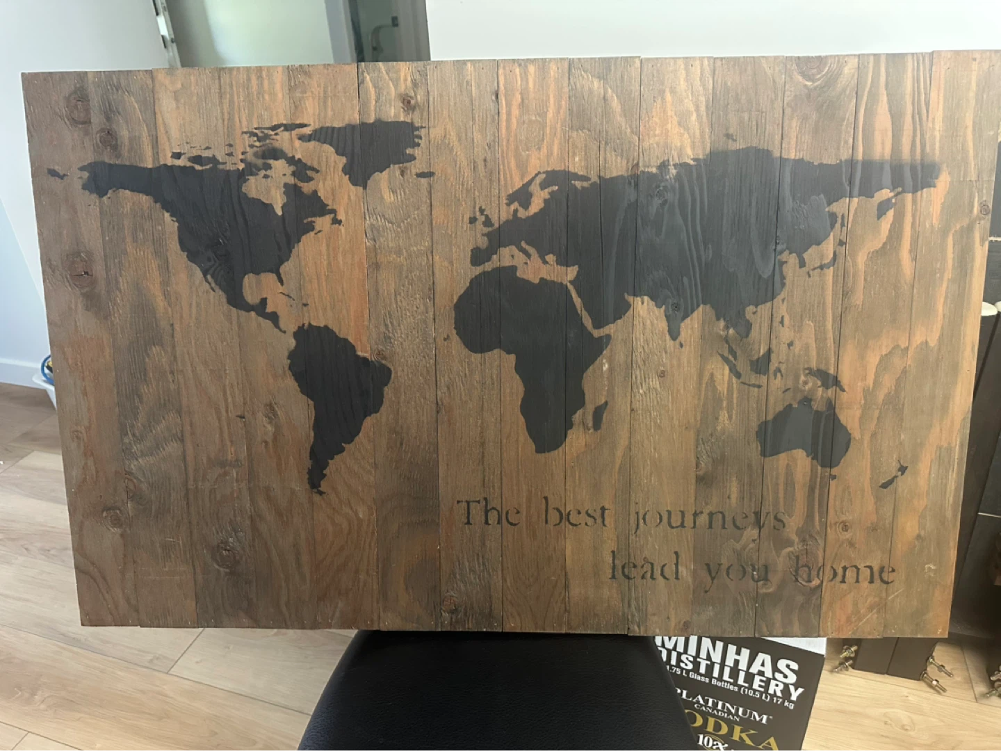 Wooden World Map Wall Art
