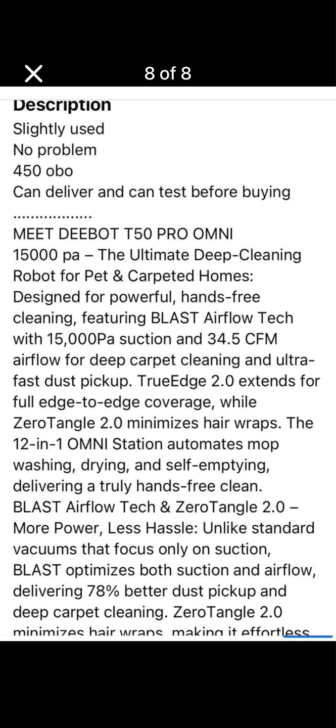 ECOVACS DEEBOT T50 PRO Omni Robot Vacuum and Mop - photo 3