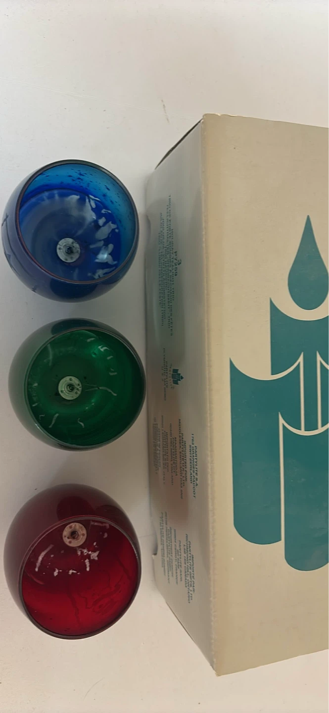 Set of 3 Coloured Votive Candle Holders - photo 2