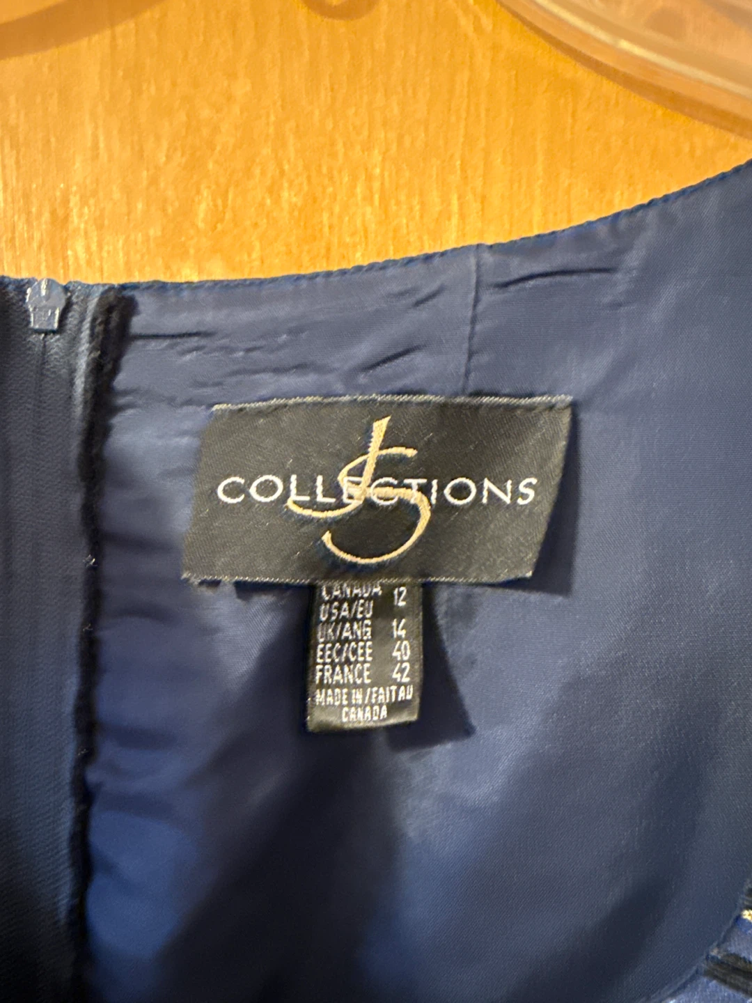 COLLECTIONS Women's Blue Striped Formal Dress - Size 12 - photo 2