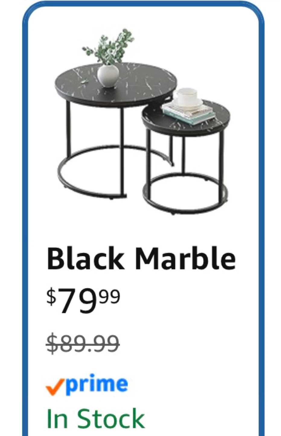 Black Marble Nesting Coffee Tables - photo 2