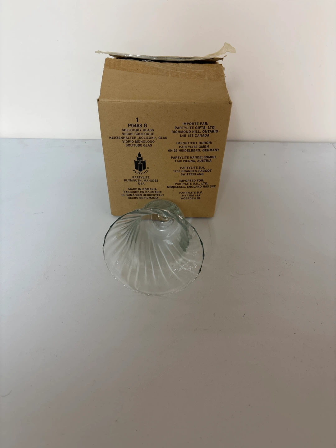 Partylite Soliloquy Glass Candle Holder