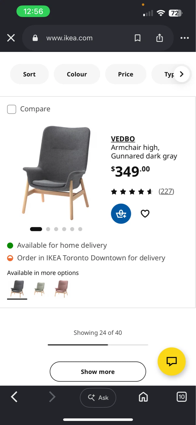 IKEA VEDBO Armchair high, Gunnared dark gray - photo 5