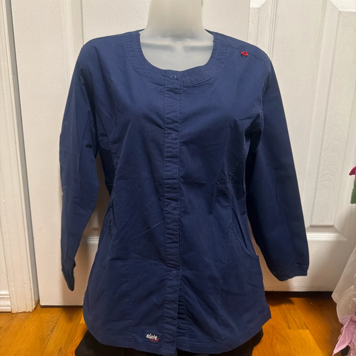Elate Navy Blue Scrub Jacket