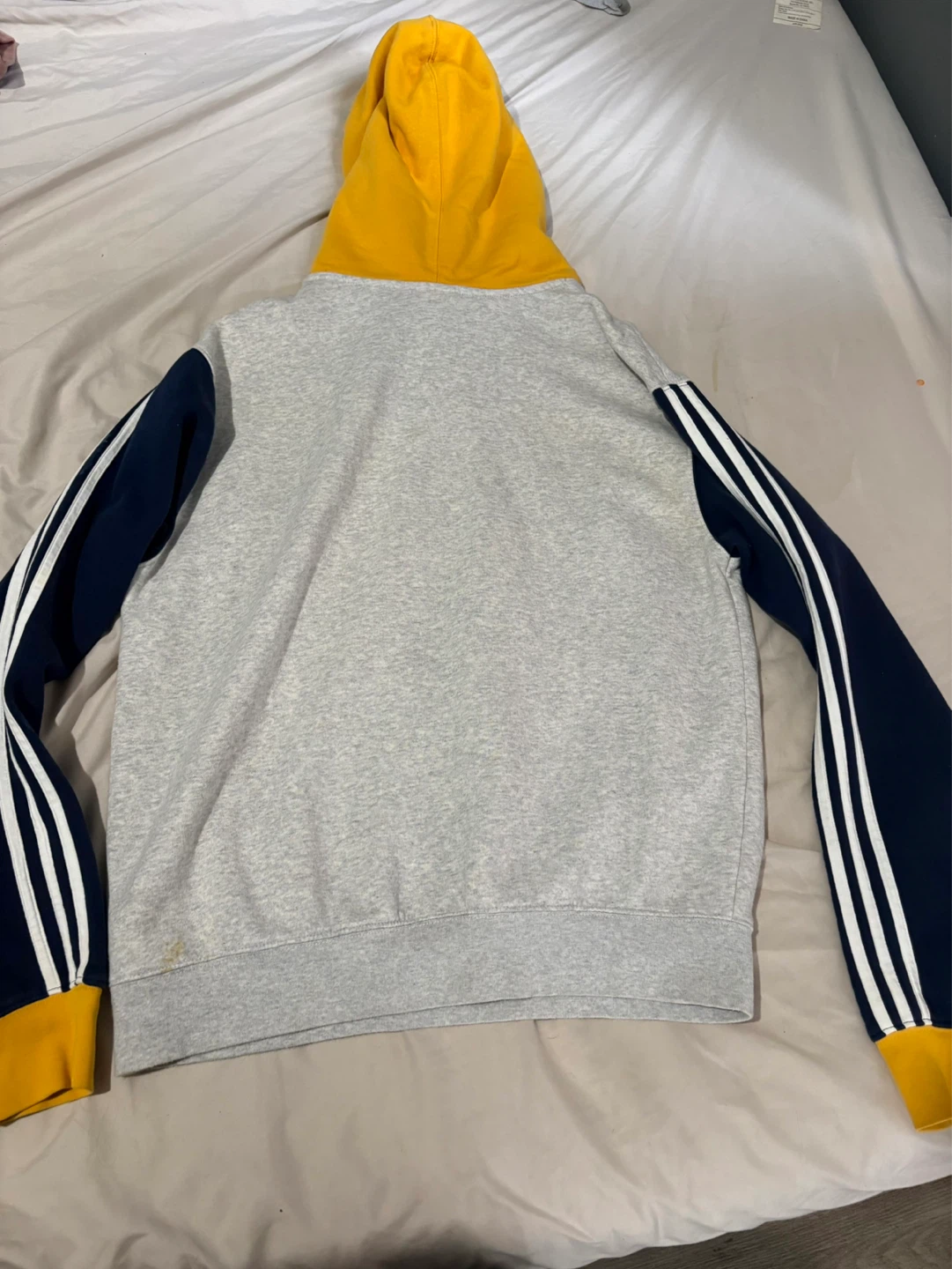 Adidas Hoodie Yellow Grey Navy M - photo 2