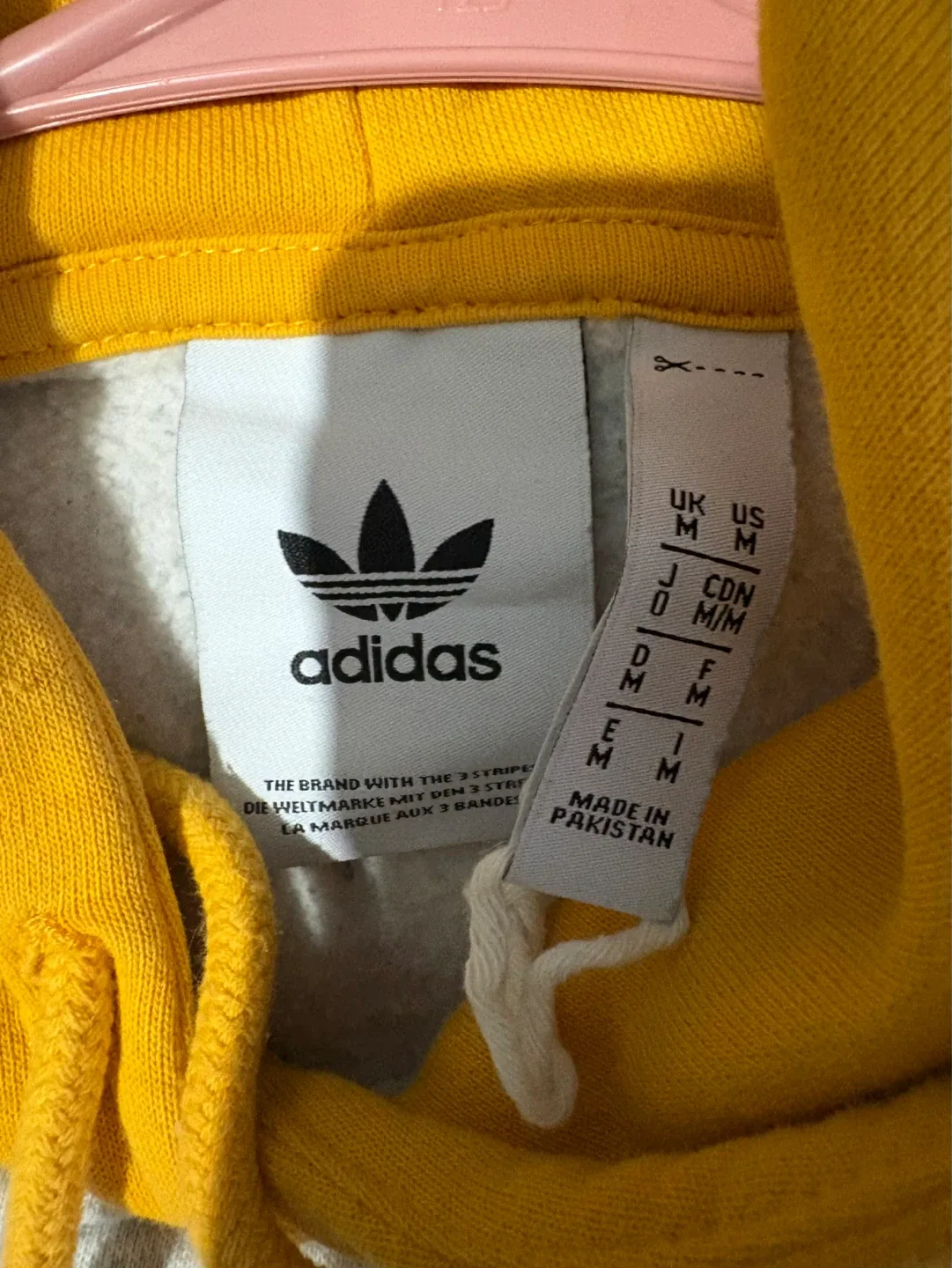 Adidas Hoodie Yellow Grey Navy M - photo 3