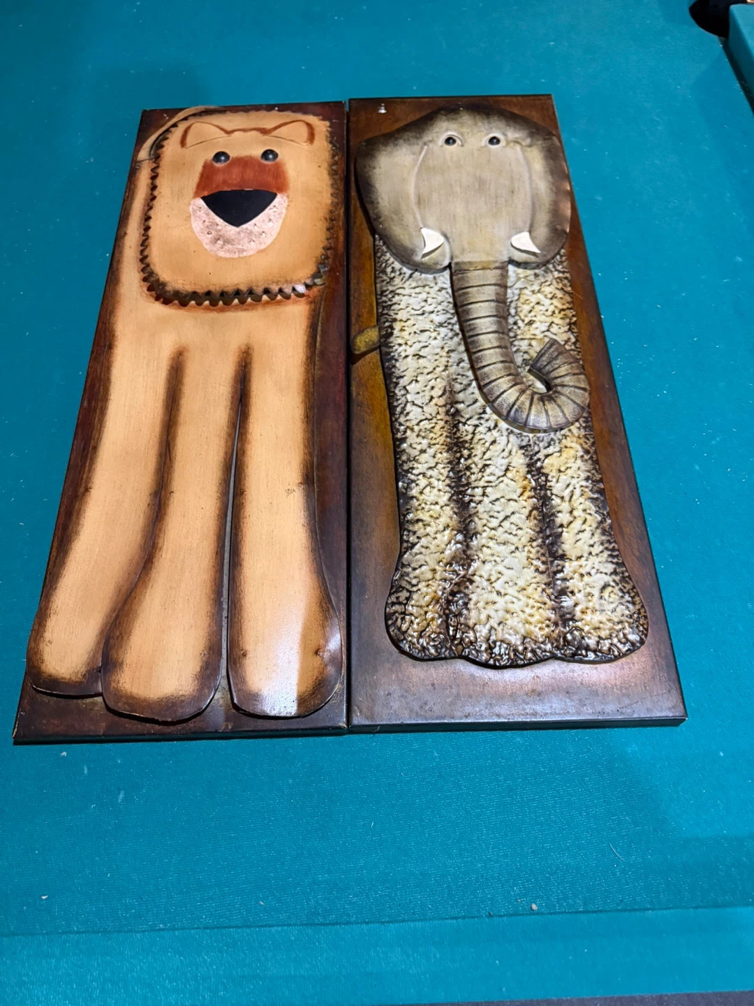 Metal Lion and Elephant Wall Art Set - photo 2