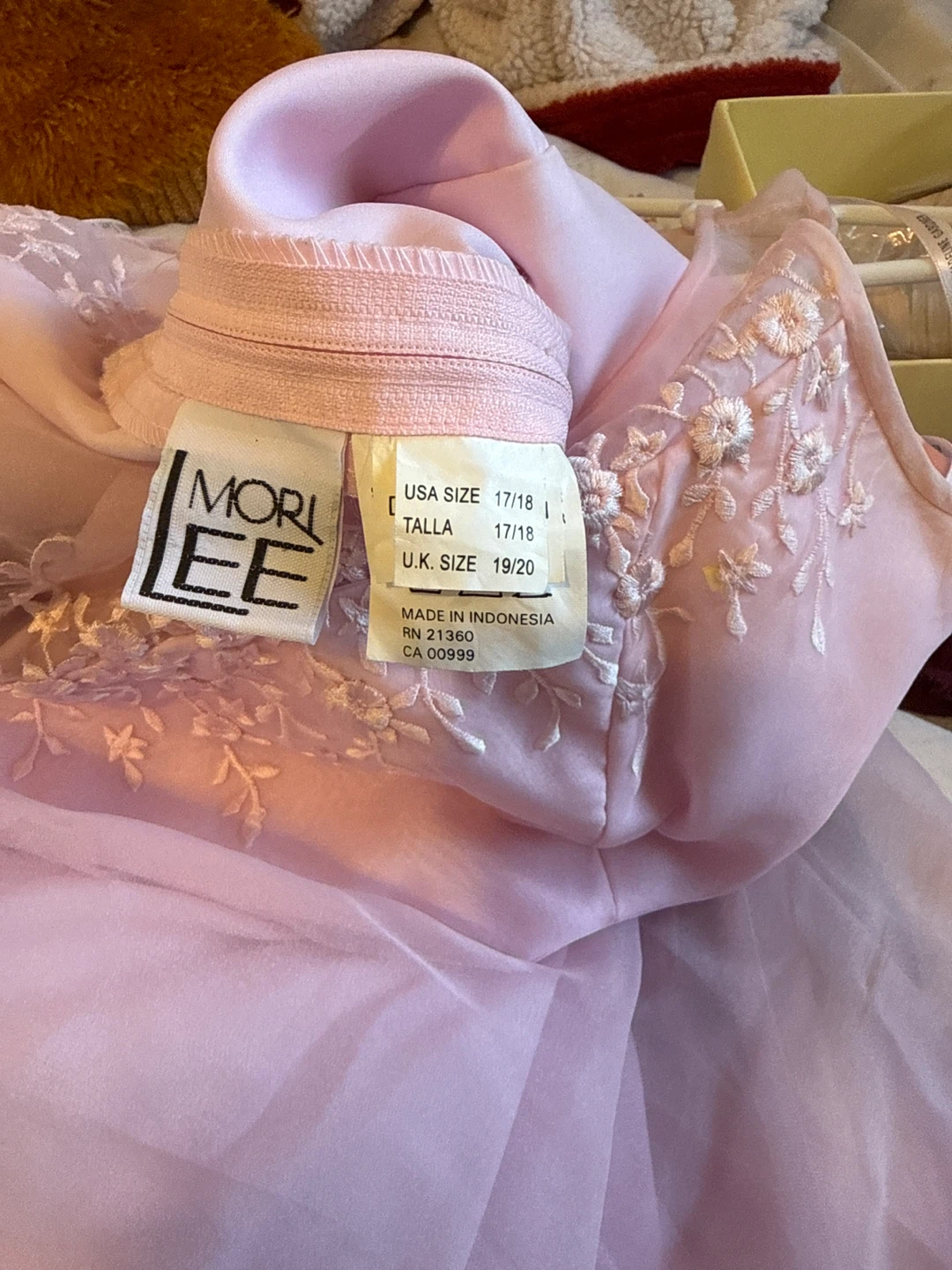 Mori Lee Pink Formal Dress with Scarf - photo 3