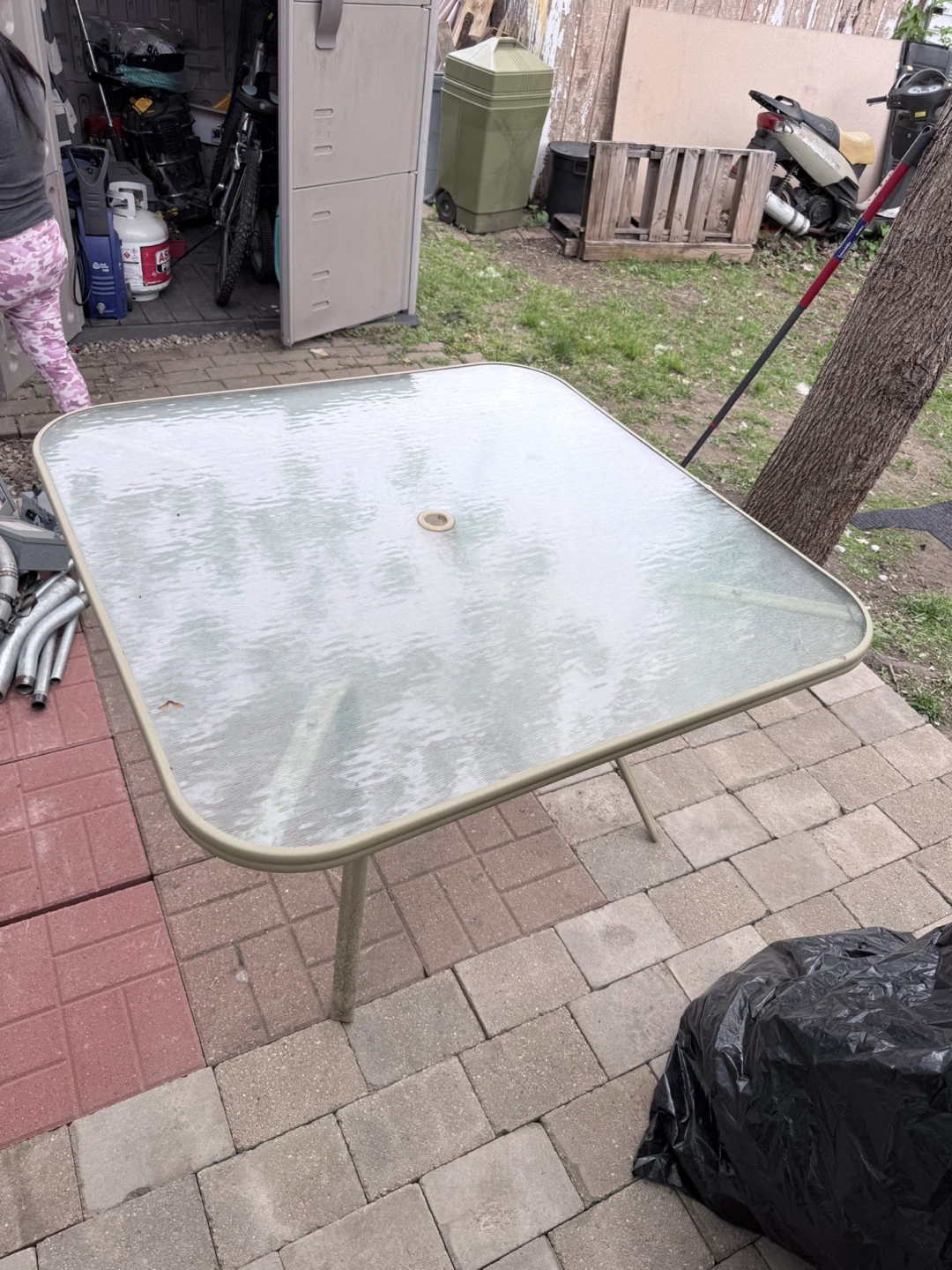 Glass Top Patio Table