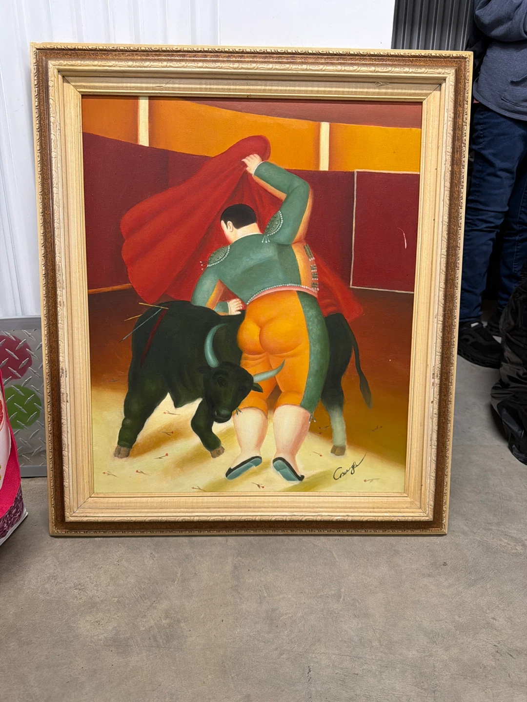 "Derechazo" reproduction by Fernando Botero