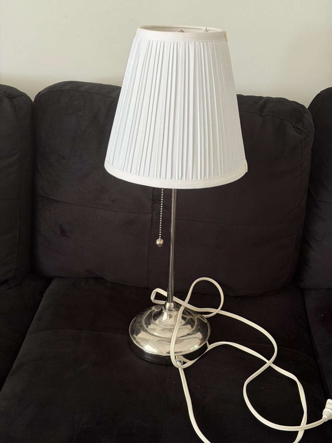 White Pleated Table Lamp