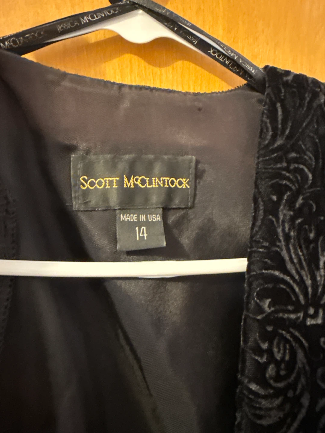 Scott McClintock Black Velvet Dress Set Size 14 - photo 2