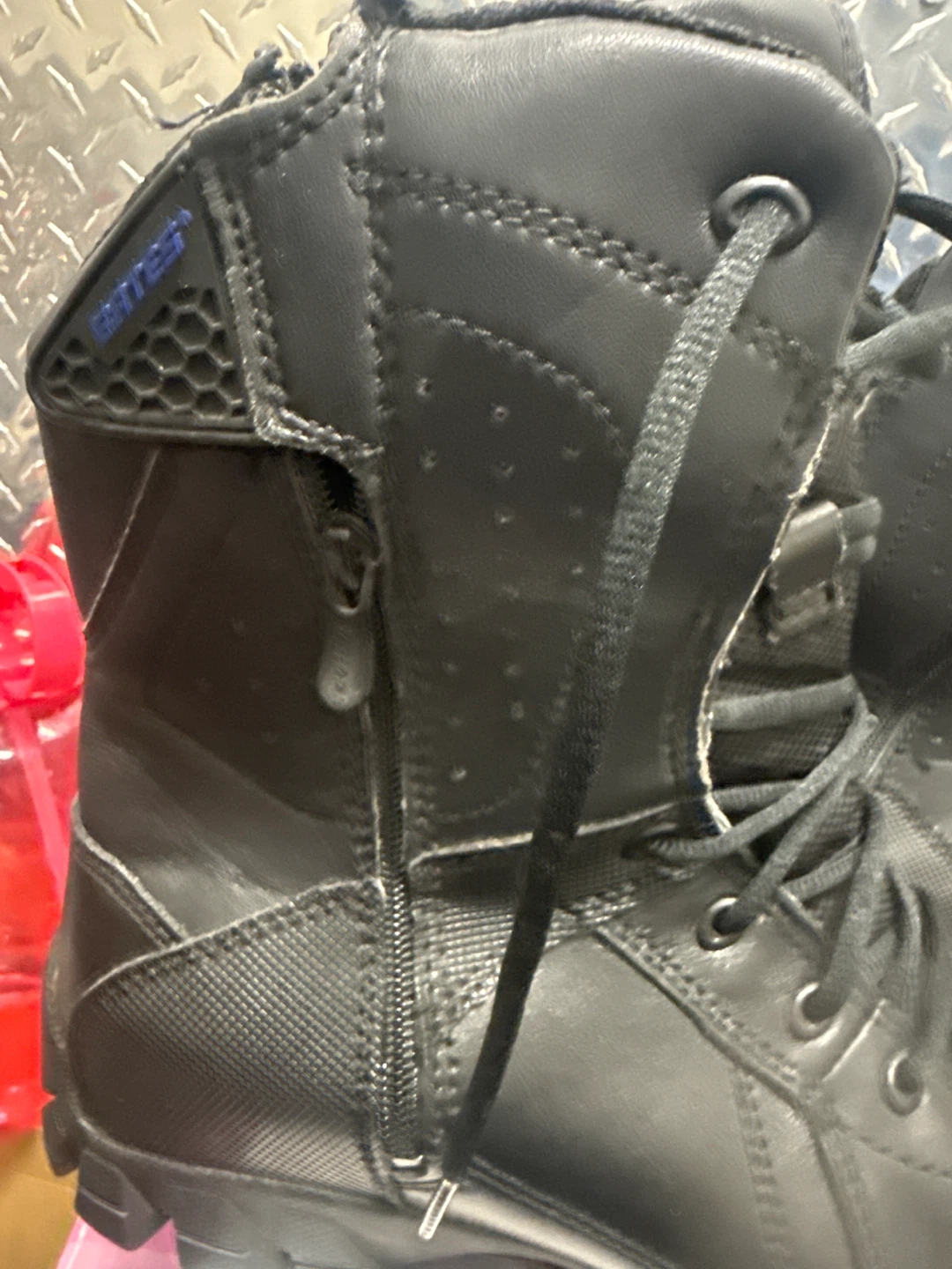 Bates Black Leather Side Zip Work Boots - photo 5