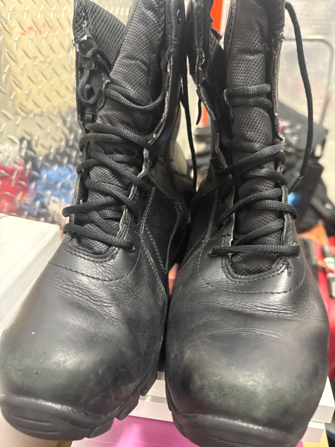 Bates Black Leather Side Zip Work Boots - photo 3