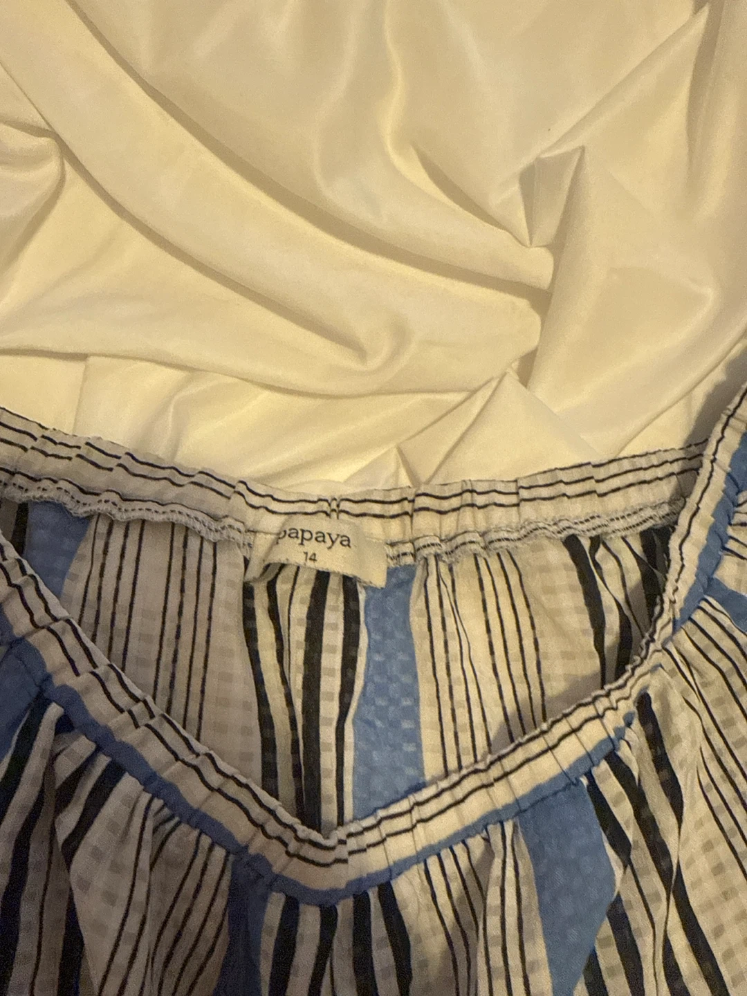 Papaya Striped Blouse Size 14 - photo 2