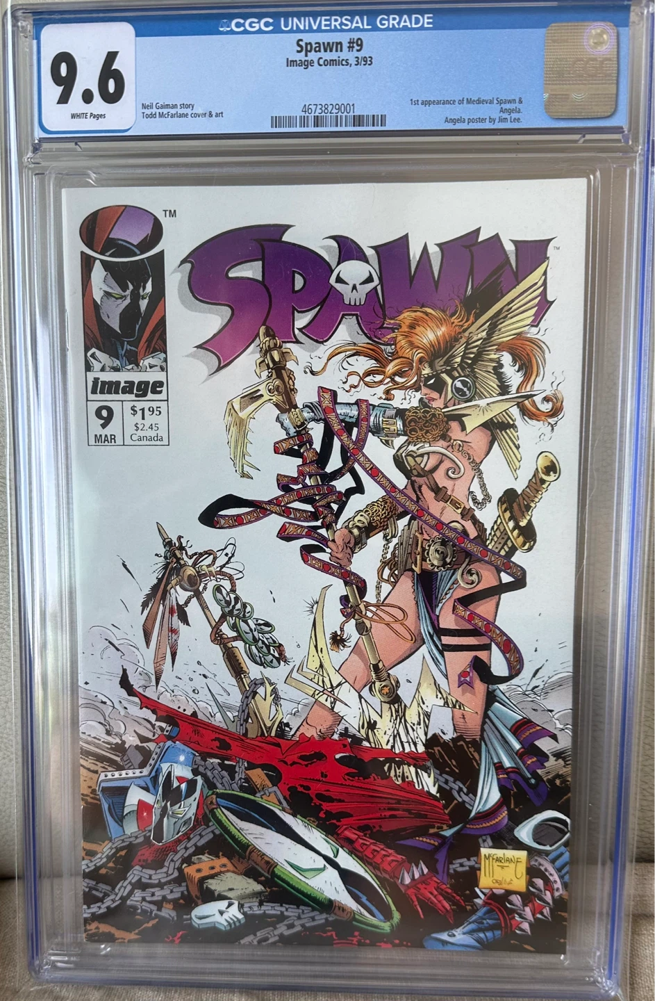 Spawn #9 CGC 9.6 Universal Grade Comic
