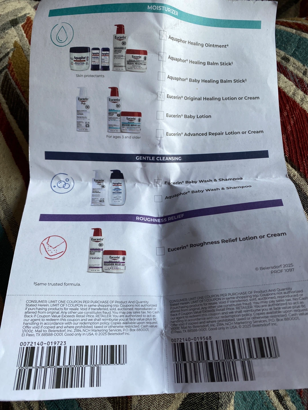 Eucerin & Aquaphor Skin Care Coupons