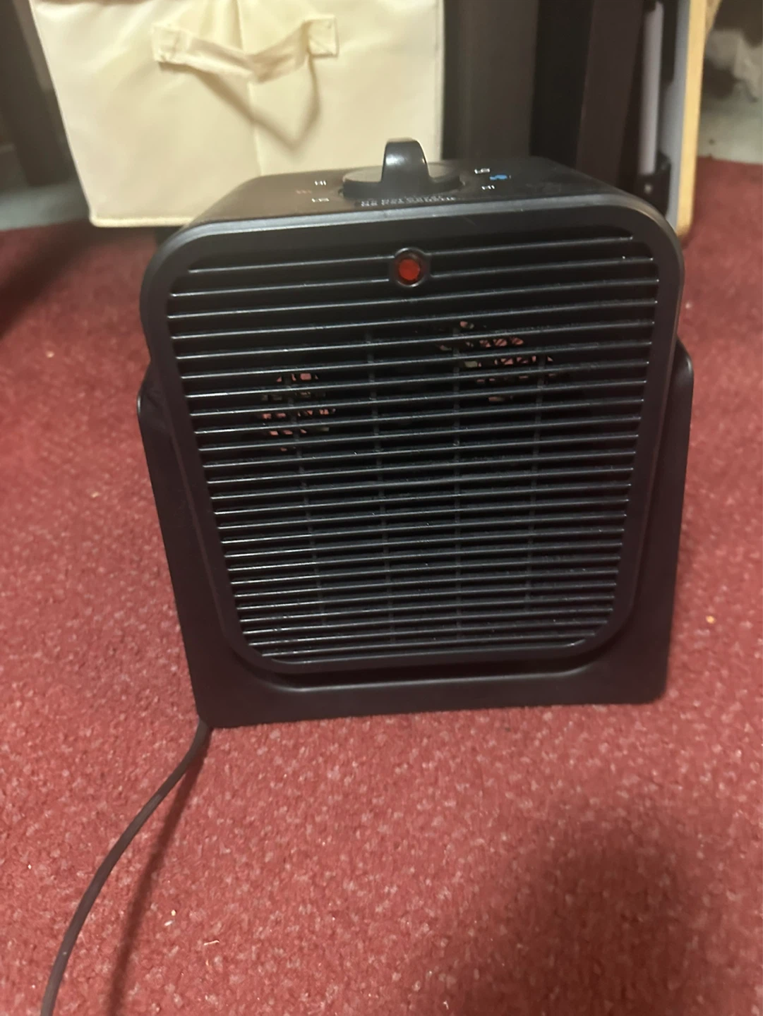 Black Portable Electric Heater Fan