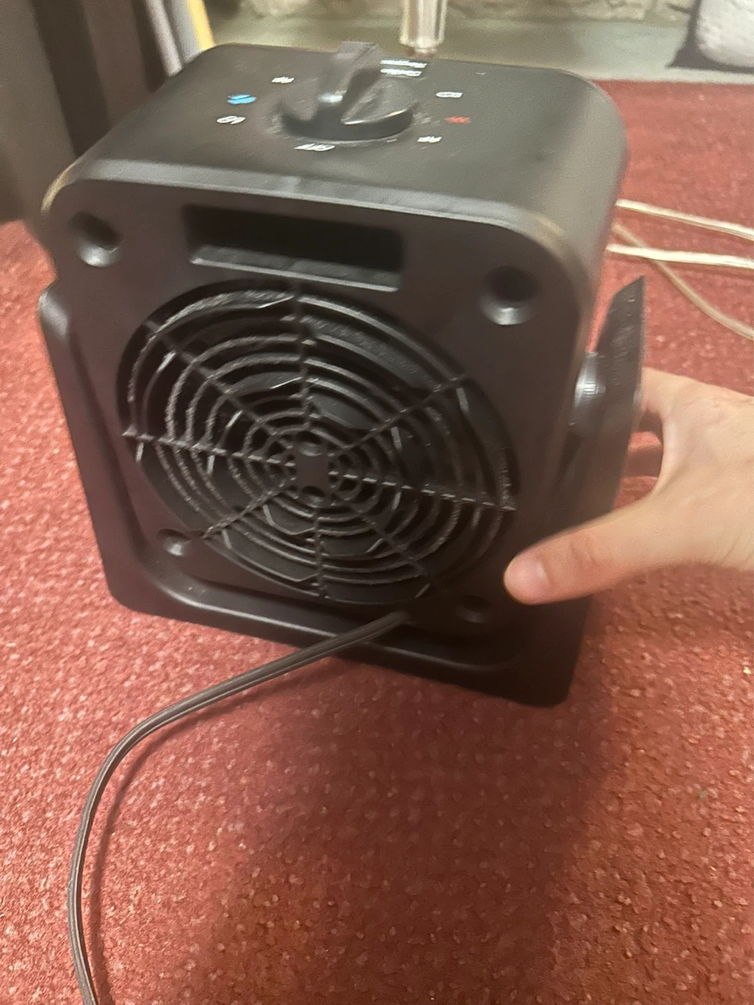 Black Portable Electric Heater Fan - photo 2