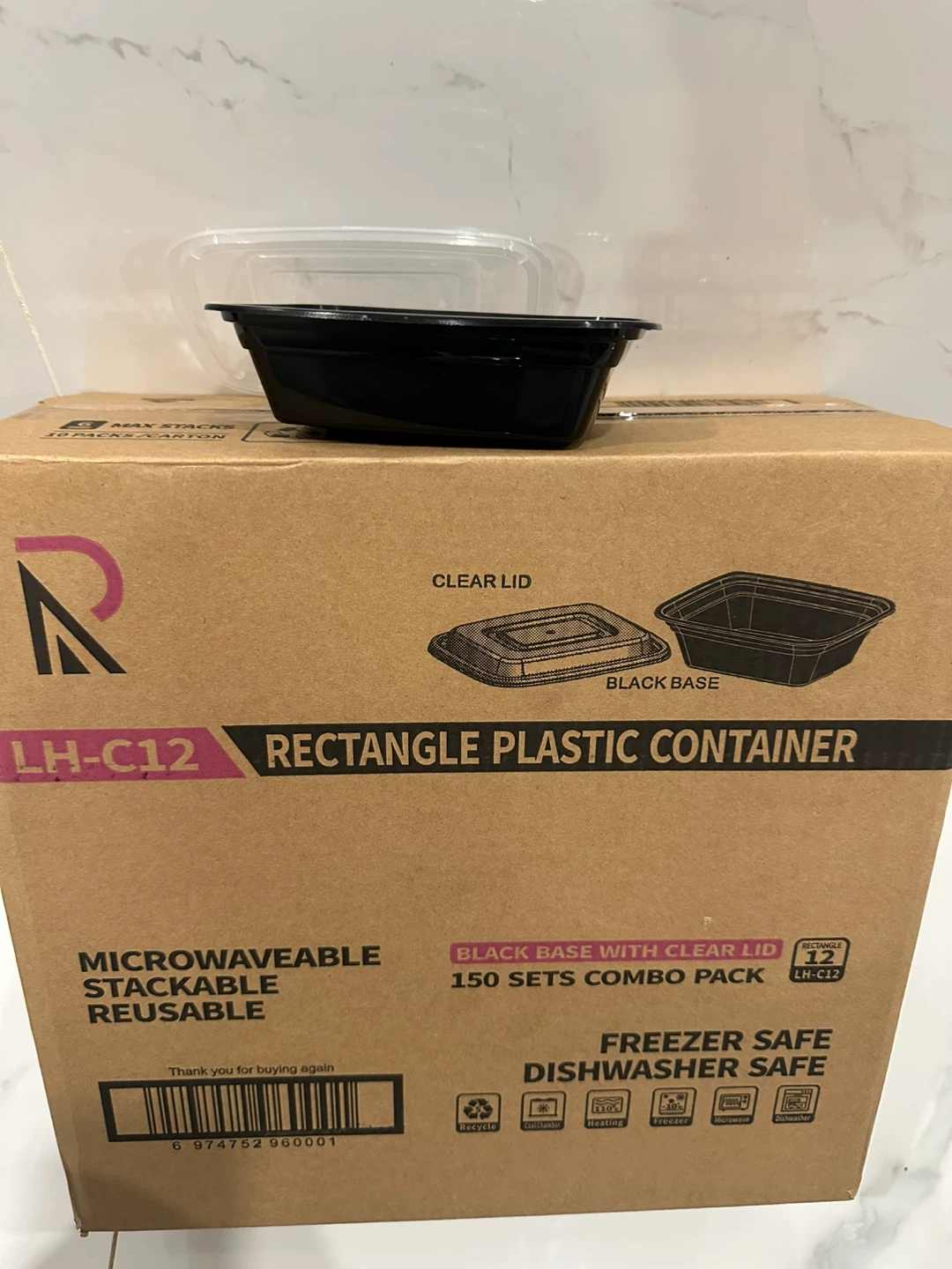 Rectangle Plastic Containers - 150 Sets Combo Pack - photo 2