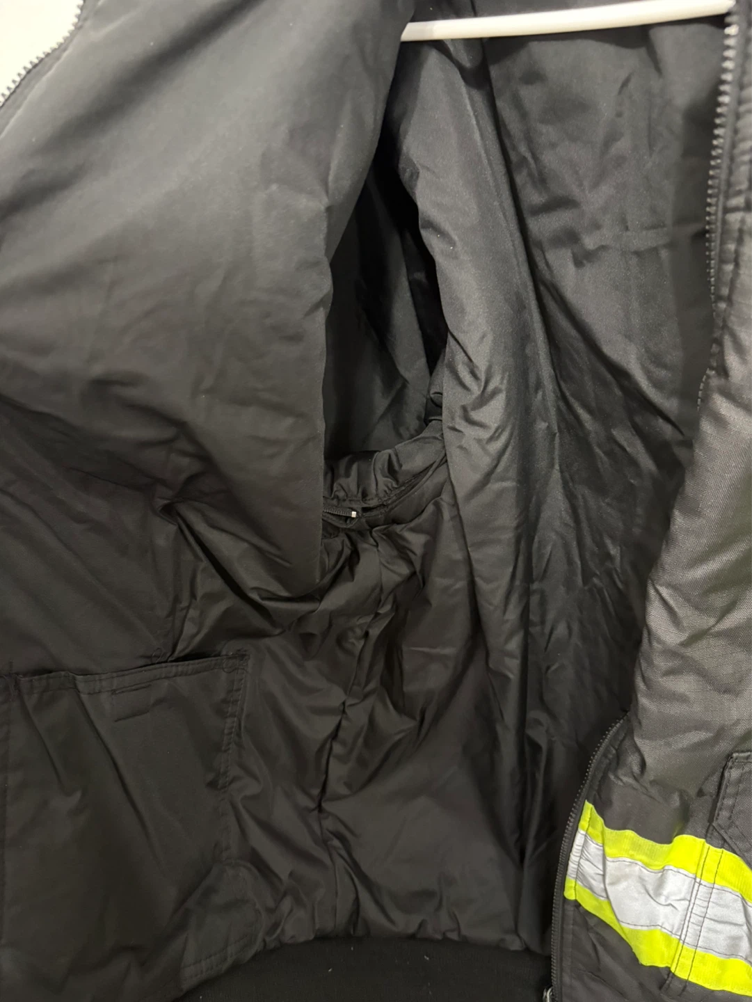 Black Bomber Jacket with High-Visibility Reflective Strips - L - photo 3