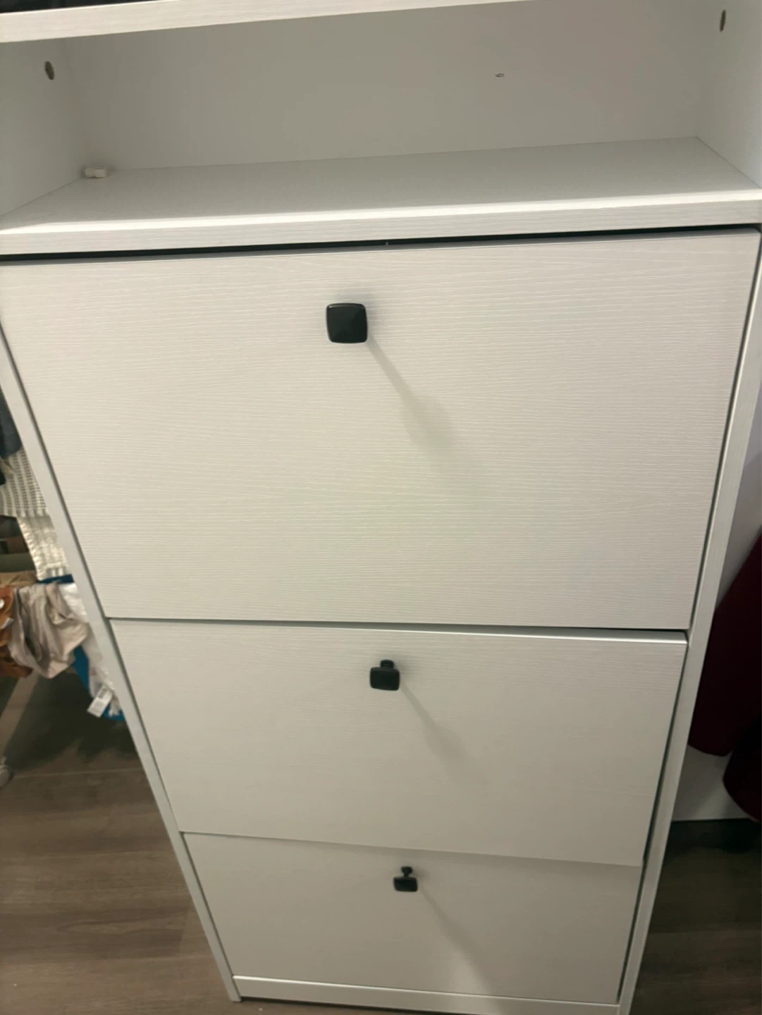 White 3-Drawer Shoe Cabinet