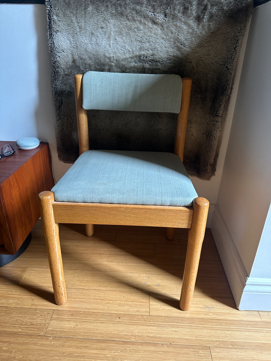 VINTAGE MCM OAK DINING SIDE CHAIR MID CENTURY MODERN - photo 2