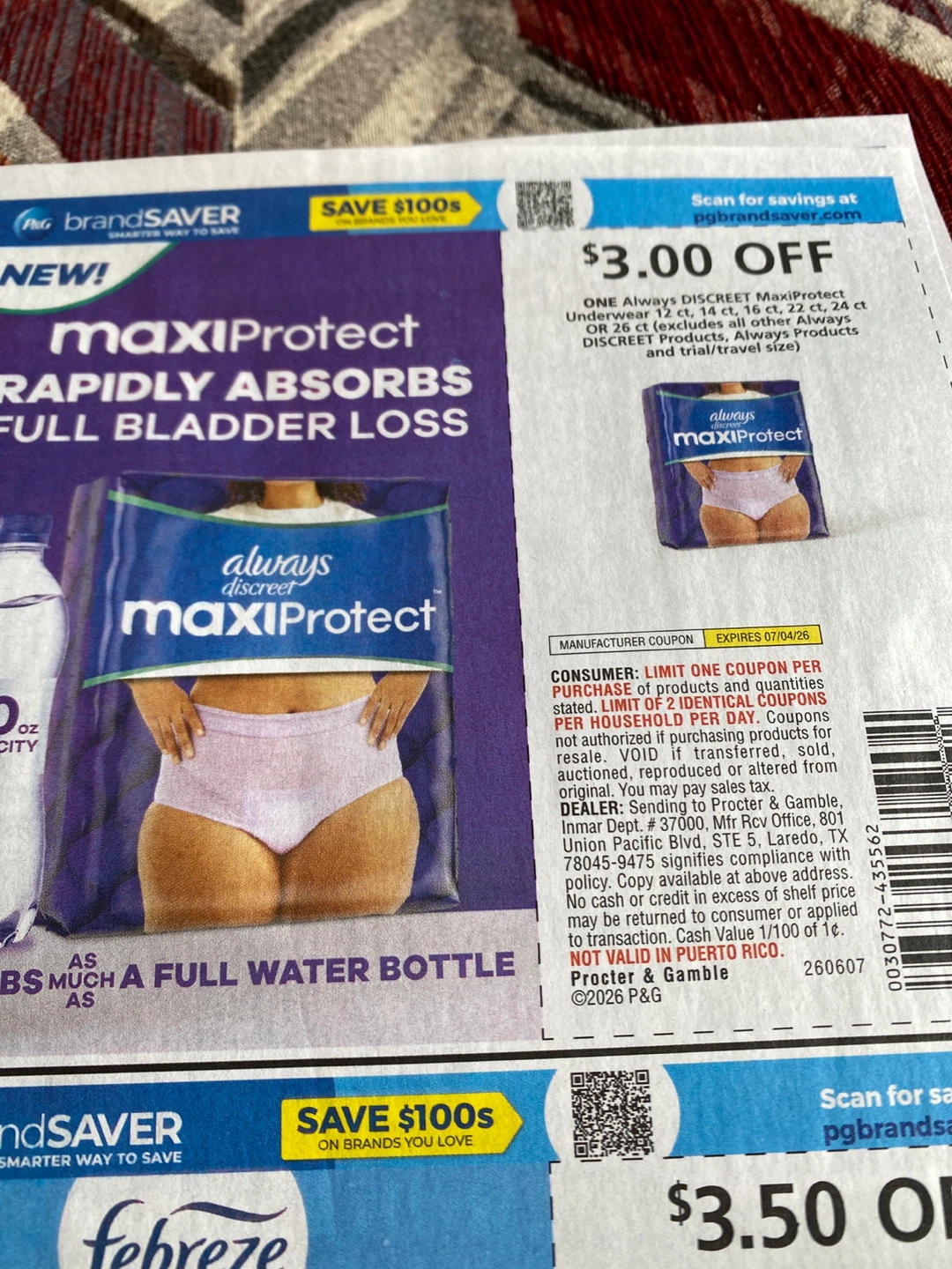 Always Discreet MaxiProtect Underwear Coupon