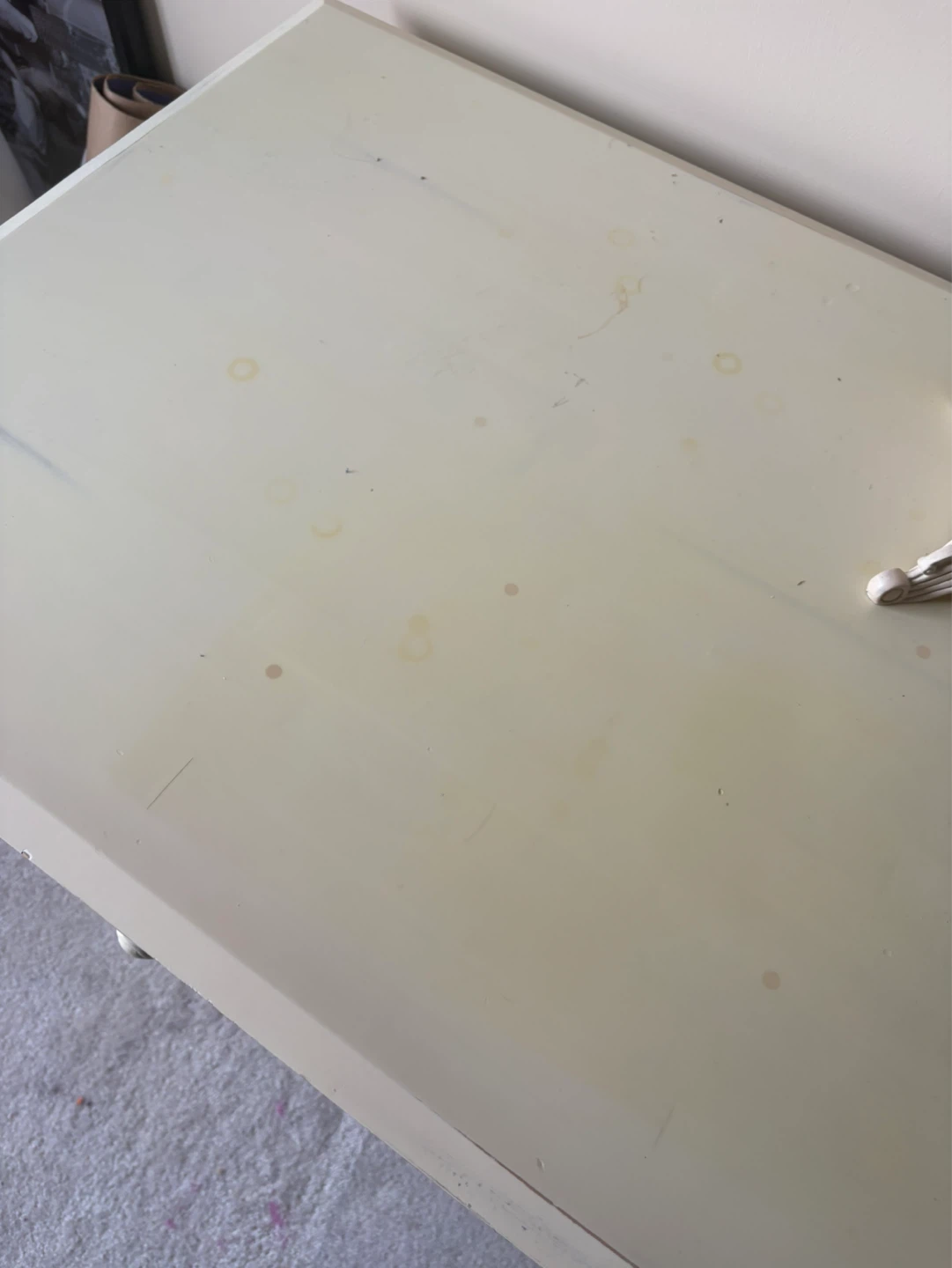 Pier 1 Cream Latticed Desk with Drawers - photo 4